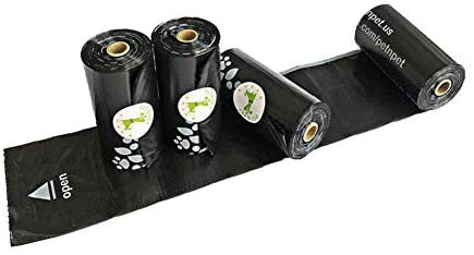 Gorilla Supply Earth-Friendly 1080 Counts 60 Rolls Large Unscented Dog Waste Bags Doggie Bags Green Color (Black-1080 Counts Refills, Black Refills)