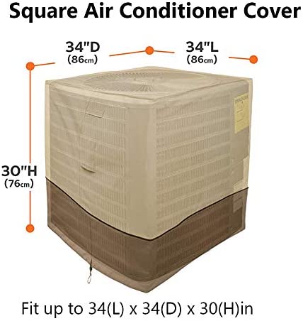 AIFUSI Air Conditioner Covers, Outside Units Veranda AC Covers Standard American Furniture Central Air Conditioner, 34x34x30 in (Square)