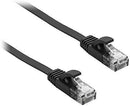 Maximm Cat6 Flat Ethernet Cable, 3 Feet, Black - 6 Pack - High Speed Internet LAN Cable with Snagless RJ45 Connectors for Fast Computer Networking + Cable Clips and Ties
