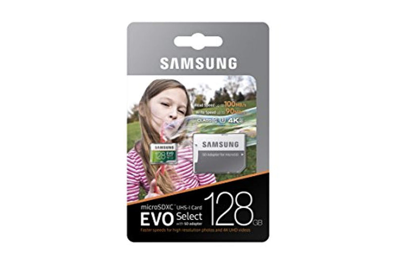 Samsung 128GB 100MB/s (U3) MicroSD EVO Select Memory Card with Adapter (MB-ME128GA/AM)