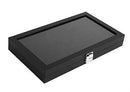 JackCubeDesign Jewelry Ring Display Organizer Storage Box Case Tray Holder with 72 Slot Ring Display(Black, Inside Black Velvet, 14.7 x 8.3 x 1.97 inches)- :MK248A
