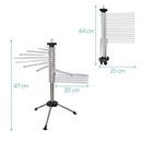 Navaris Collapsible Pasta Drying Rack - Tall Spaghetti Noodle Dryer Stand for up to 2 kgs of Homemade Noodles