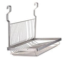 TQVAI Hanging Dish Drying Rack with Drain Board - Stainless Steel
