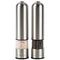 Jagurds Electric Salt and Pepper Mill Set - Premium Stainless Steel One-Handed Spice Grinders with Light, Automatic Battery Operated with Adjustable Coarseness for That Perfect Savory Seasonings