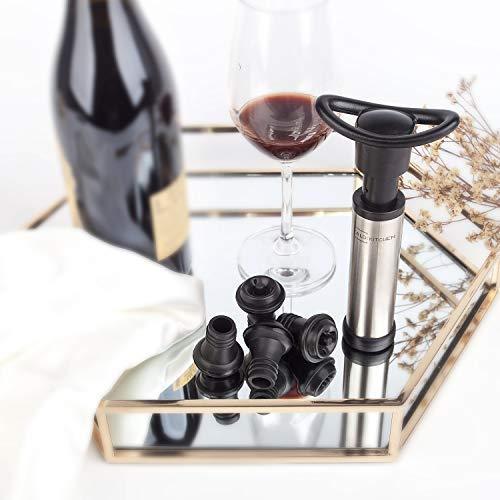 Great Value Wine Vacuum-Preserver-Saver-Pump with 4 Stoppers by ALDI kitchen for Fresh Tasting Wine Everytime