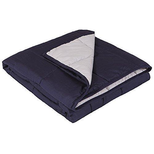 Weighted Idea Sleep Weighted Blanket | 12 lbs | 48''x78'' | Cotton | Grey | for Adult Woman and Man