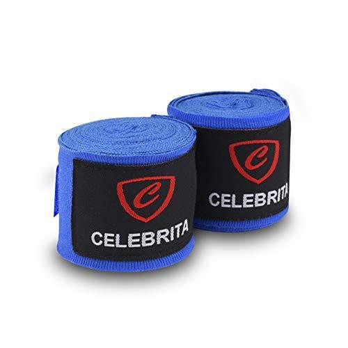 Celebrita MMA 1 Pair - MMA Hand Wraps 180 Inch - Kick Boxing, Muay Thai & BJJ Hand Wrist Support for Men & Women