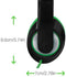 RockPapa On Ear Stereo Headphones Earphones for Adults Kids Childs Teens, Adjustable, Heavy Deep Bass for iPhone iPod iPad MacBook Surface MP3 DVD Smartphones Laptop (Black/Green)