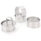 Tebery 3-Inch Stainless Steel Cake Rings Cake Mousse Mold for Pastry Cake Mousse and Pancake - Set of 4 with 1 Pusher