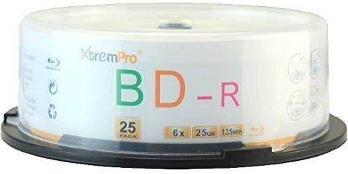 XtremPro Bd-R 6X 25GB 135min Blu-Ray 25 Pack Blank Discs in Spindle - 11051