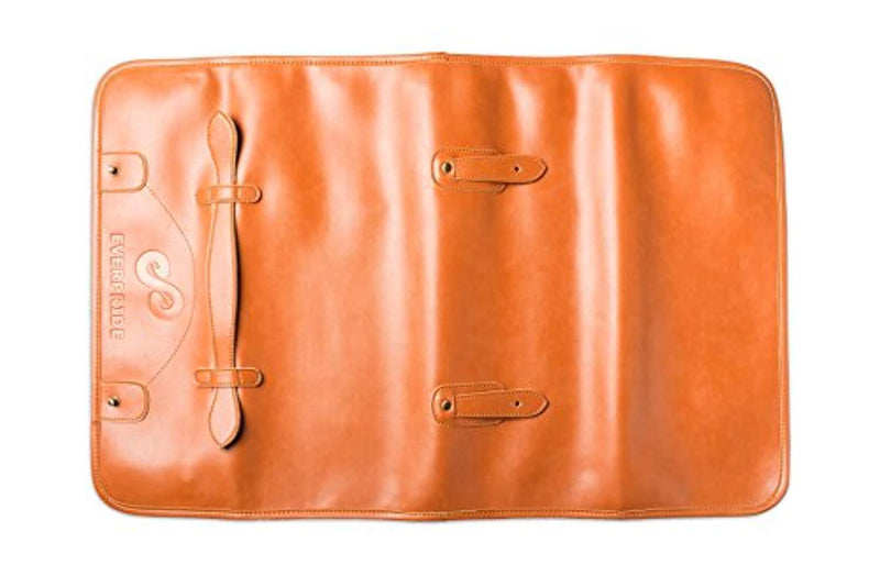 EVERPRIDE Chef Knife Roll Bag | Durable Knife Carrier Stores 10 Knives PLUS Zipper for Culinary Tools | Portable Chef Knife Case w/Many Slots, Handle & Shoulder Strap | Knives Not Included