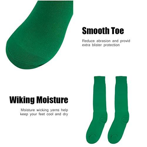 Soccer Socks, RTZAT Unisex Solid Knee High Tube Team Sports Football Socks, 2,6,12 Pairs