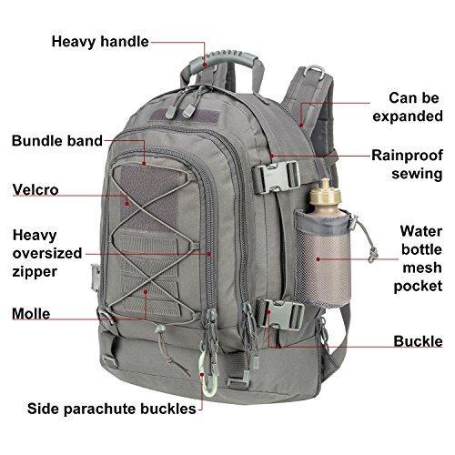 Outdoor 3 Day Expandable 40-64L Backpack Military Tactical Hiking Bug Out Bag