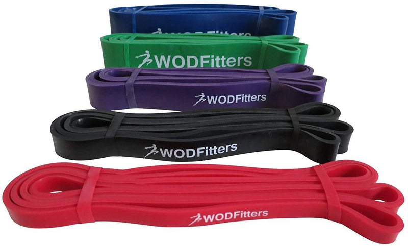 WODFitters Pull Up Assistance Bands - Stretch Resistance Band - Mobility Band - Powerlifting Bands, Durable Workout/Exercise Bands - Single Band or Set