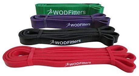 WODFitters Pull Up Assistance Bands - Stretch Resistance Band - Mobility Band - Powerlifting Bands, Durable Workout/Exercise Bands - Single Band or Set