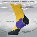 DISILE Elite Basketball Socks, Cushioned Dri-Fit Athletic Crew Socks - Thick Sports Socks For Men & Women