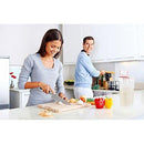 Mini Dry Food Storage Container - Rice Container with Pour Spout + Cup - Handy Dry Food Keeper for Sugar Beans Grain Candy 1.5L Blue