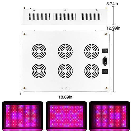 Monena LED Grow Light 3000W, Full Spectrum Dimmable Growing Lamp for Greenhouse Hydroponic Indoor Plants Vegs Seeds Flowers with Dual Dimmer On Off Switch