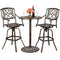 Best Choice Products Outdoor Patio 3-Piece Cast Aluminum Bistro Set, Table and Chairs