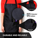 CHEFLUX [12pk] Premium Professional Red Restaurant Aprons with 2 Large Pockets [Bulk] Chef Cooking Bib Apron for Kitchen Waitress [Unisex] Men Women [53 g Lightweight] BBQ Painting Stylist Artist