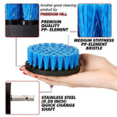 Multipurpose Drill Brush Attachment Kit - All Purpose Scrubber Cleaner for Bathroom, Kitchen, Grout, Floor Tiles, Carpet - Set of 3 Brushes, 2 Free Pairs of Non Latex Gloves Included!