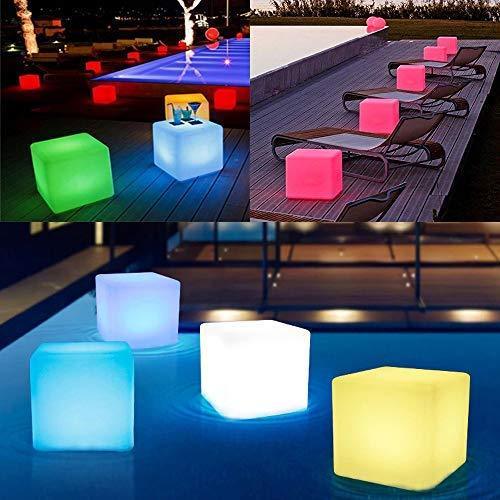 LED Light Cube LOFTEK : 4-inch RGB 16 Colors Cool Cube Lights with Remote Control, MCU Tesseract Mood Lamp, IP65 Waterproof and USB Charging Beside Desk Lamp,Perfect for Kids Nursery and Toys