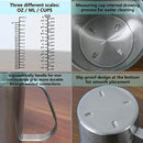 Measuring Cup, [Upgraded, 3 Measurement Scales, Including Cup Scale, ML Scale, Ounce Scale], Newness Stainless Steel Measuring Cup with Marking with Handle, 64 Ounces (2.0 Liter, 8 Cup)