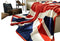 King's deal- Tm Bed Blanket:79"x 59 " Super Soft Warm Air Conditioning Throw Blanket for Bedroom Living Rooms Sofa,oversized Travel Throw Cover (Uk Flag1)