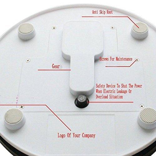 Yuanj Motorized Turntable Display, 360 Degree Electric Rotating Display Turntable for Display Jewelry, Watch, Digital Product, Shampoo, Glass, Bag, Models, Diecast, Jewelry and Collectibles