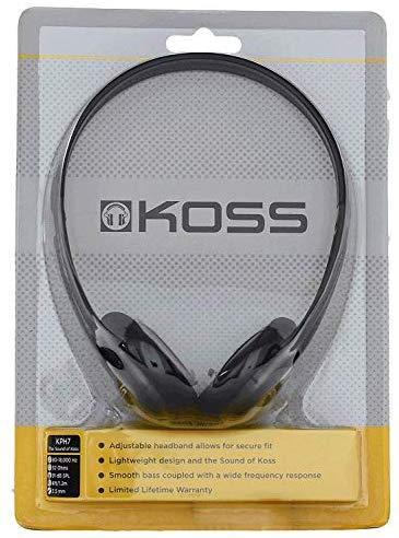 Koss KPH7 Lightweight Portable Headphone, Black