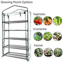 Worth 5 Tier Mini Greenhouse with Clear Polyethylene Cover, 27" Long x 19" Wide x 75" High Garden Green House