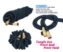 2018 Expandable Garden Hose 50ft - Best Water Hose with 3/4 Brass Connectors, 100% No Rust, Kinks or Leaks, Extra Strong Fabric - Outdoor Hose with 9-Way Spray Nozzle - Flexible Expanding Hose 50ft