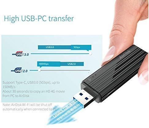 USB 3.0 Wireless Flash Drive, Universal Wireless Storage Stick for iPhone, iPad, Android Smartphone, Windows Phone, Tablet and Desktop (32GB)