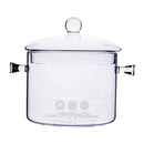 1.5L High Borosilicate Heat-resistant Glass Clear Pasta Instant Noodle Pot Pan Stew Cooker Baby Food Milk Sauce Hot Pot with Lid Mini Size Cookware