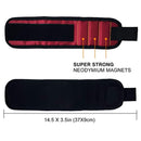 Magnetic Wristband with Strong Magnets for Holding Screws, Nails, Scissors, and Small Tools（Red)