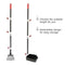 PUPTECK Pet Poop Tray and Rake - Long Handle Pooper Scooper - Clean Response Dog Waste Bin & Rake