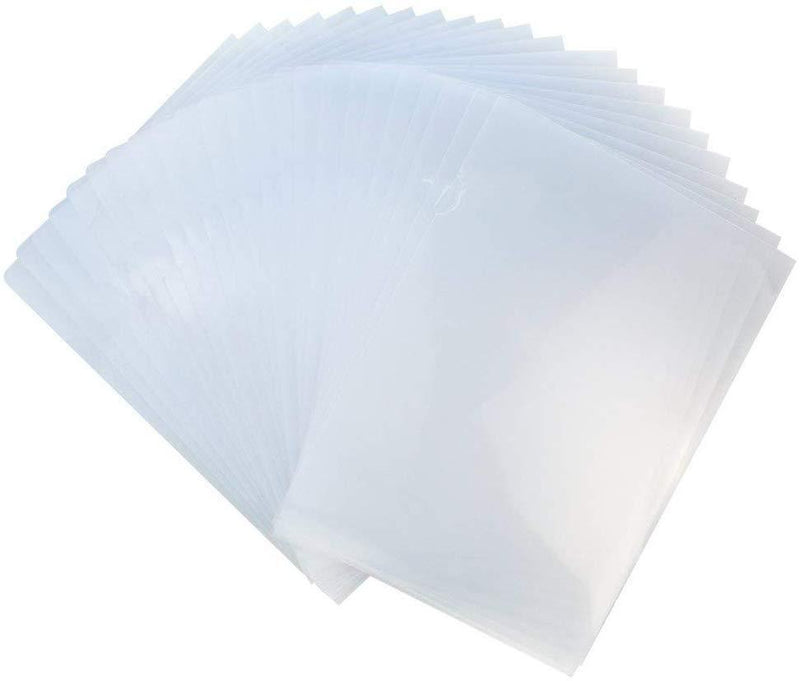 24 Packs Transparent Document Folder Copy, Bantoye Waterproof Clear File Holder Plastic Copy Project Pockets, A4 Paper Size