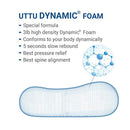 UTTU Adjustable Dynamic Memory Foam Pillow, Bamboo Pillow for Sleeping, Cervical Pillow for Neck Pain, Neck Support for Back, Stomach, Side Sleepers, Orthopedic Pillow, Contour Pillow, CertiPUR-US