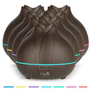 Oasis Essential Oil Diffuser (400ml) - Best Rated Aromatherapy Diffuser - Cool Mist Humidifier with Adjustable Mist Mode and 7 Color Changing LED Lights - Ultrasonic Humidifier (Light Wood Grain)