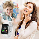 Bluetooth Smart Watch for iOS iPhone Android System Qidoou Wrist Watch Camera SIM Card Sleep Monitor Step Calories Tracker Alarm Clock Call/Message Reminder Anti-Lost for Adults and Kids(White)
