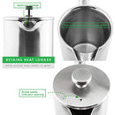 LINKYO French Press Coffee Maker - Brushed Finish Stainless Steel Coffee Press 34oz, 1L