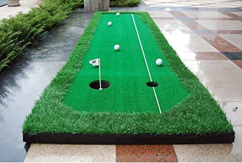 77tech Golf Putting Green System Professional Practice Large Indoor/Outdoor Challenging Putter Made of Waterproof Rubber Base Golf Training Mat Aid Equipment