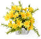 AIFUSI Artificial Flowers, Daisy Flower with Vase Artificial Gerber Daisies Bouquet Fake Plant for Home,Office,Wedding Decoration, Crafts(Yellow-1 Pack)