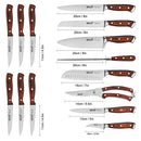 Knife Set,15-Piece Kitchen Knife Set with Block Wooden,Chef Knife Set with Sharpener,Germany High Carbon Stainless Steel Knife Block Set,Boxed Knife Sets,ROMEKER