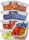 [5-Pack,36oz] Glass Meal Prep Containers - Glass Food Storage Containers with Lids - Food Containers Food Prep Containers Glass Storage Containers with lids Glass Containers Glass Lunch Containers