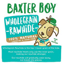 Baxter Boy Premium Rawhide Roll for Dogs Natural Chews Extra Thick Treat – Large 8”– 9” (20 Pack)