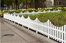Jumbl Decorative 8 Piece White Picket Garden Fence Border