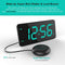 Digital Alarm Clock with Bed Shaker, Extra Loud Alarm, 7-inch Large Display, USB Charger, Full Range Dimmer, USB Night Light – Eye Protection Green by LIELONGREN
