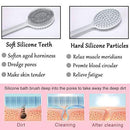 Body Brush, Silicone Body Brush, for Bathing Back Brush Long Handle Shower Brush and Shampoo Massage Brush