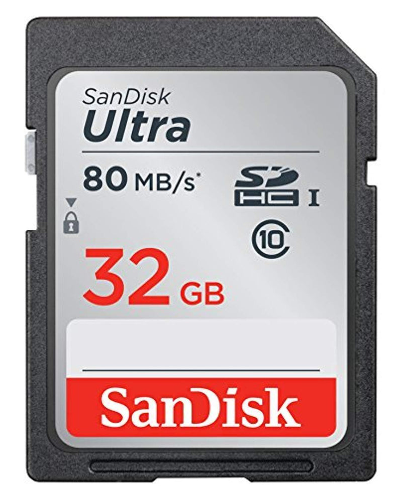 SanDisk 32GB Ultra Class 10 SDHC UHS-I Memory Card Up to 80MB, Grey/Black (SDSDUNC-032G-GN6IN)